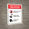 Take Everyday Precautions - Wall Sign Take Everyday Precautions - Wall Sign
