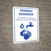 Friendly Reminder Hand Wash Method - Wall Sign Friendly Reminder Hand Wash Method - Wall Sign