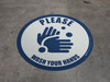 Please Wash Your Hands Circle - Floor Sign
