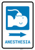 Anesthesia Right Arrow with Icon Portrait - Wall Sign