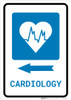 Cardiology Left Arrow with Icon Portrait - Wall Sign Cardiology Left Arrow with Icon Portrait - Wall Sign
