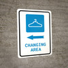 Changing Area Left Arrow with Icon Portrait - Wall Sign Changing Area Left Arrow with Icon Portrait - Wall Sign
