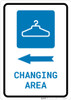 Changing Area Left Arrow with Icon Portrait - Wall Sign Changing Area Left Arrow with Icon Portrait - Wall Sign
