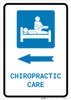 Chiropractic Care Left Arrow with Icon Portrait - Wall Sign