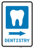 Dentistry Right Arrow with Icon Portrait - Wall Sign Dentistry Right Arrow with Icon Portrait - Wall Sign