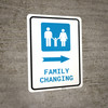 Family Changing Right Arrow with Icon Portrait - Wall Sign Family Changing Right Arrow with Icon Portrait - Wall Sign