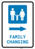 Family Changing Right Arrow with Icon Portrait - Wall Sign Family Changing Right Arrow with Icon Portrait - Wall Sign