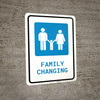 Family Changing with Icon Portrait - Wall Sign