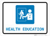 Health Education with Icon Landscape - Wall Sign
