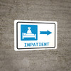 Inpatient Right Arrow with Icon Landscape - Wall Sign