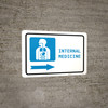 Internal Medicine Right Arrow with Icon Landscape - Wall Sign