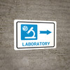 Laboratory Right Arrow with Icon Landscape - Wall Sign