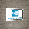 Medical Records with Icon Landscape - Wall Sign