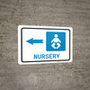 Nursery Left Arrow with Icon Landscape - Wall Sign Nursery Left Arrow with Icon Landscape - Wall Sign