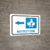 Nutrition Left Arrow with Icon Landscape - Wall Sign Nutrition Left Arrow with Icon Landscape - Wall Sign