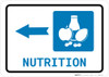 Nutrition Left Arrow with Icon Landscape - Wall Sign Nutrition Left Arrow with Icon Landscape - Wall Sign