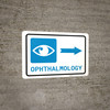 Ophthalmology Right Arrow with Icon Landscape - Wall Sign