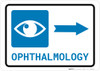 Ophthalmology Right Arrow with Icon Landscape - Wall Sign