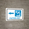 Pathology Left Arrow with Icon Landscape - Wall Sign