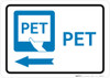 PET Left Arrow with Icon Landscape - Wall Sign