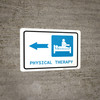 Physical Therapy Left Arrow with Icon Landscape - Wall Sign