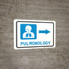 Pulmonology Right Arrow with Icon Landscape - Wall Sign