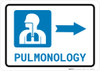 Pulmonology Right Arrow with Icon Landscape - Wall Sign