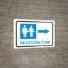 Registration Right Arrow with Icon Landscape - Wall Sign Registration Right Arrow with Icon Landscape - Wall Sign