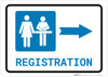 Registration Right Arrow with Icon Landscape - Wall Sign Registration Right Arrow with Icon Landscape - Wall Sign