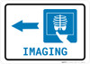 X-Ray Imaging Left Arrow with Icon Landscape - Wall Sign X-Ray Imaging Left Arrow with Icon Landscape - Wall Sign