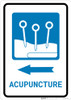 Acupuncture Left Arrow with Icon Portrait - Wall Sign