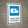 Ambulance Entrance with Icon Portrait - Wall Sign