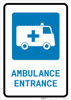 Ambulance Entrance with Icon Portrait - Wall Sign