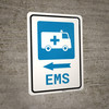 EMS Medical Van Left Arrow with Icon Portrait - Wall Sign EMS Medical Van Left Arrow with Icon Portrait - Wall Sign