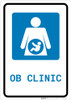 OB Clinic with Icon Portrait - Wall Sign OB Clinic with Icon Portrait - Wall Sign