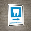 Orthodontistry Right Arrow with Icon Portrait - Wall Sign