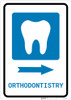 Orthodontistry Right Arrow with Icon Portrait - Wall Sign