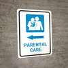 Parental Care Left Arrow with Icon Portrait - Wall Sign