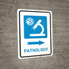 Pathology Right Arrow with Icon Portrait - Wall Sign