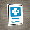 Pharmacy Right Arrow with Icon Portrait - Wall Sign