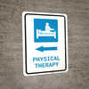 Physical Therapy Left Arrow with Icon Portrait - Wall Sign Physical Therapy Left Arrow with Icon Portrait - Wall Sign
