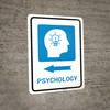 Psychology Left Arrow with Icon Portrait - Wall Sign Psychology Left Arrow with Icon Portrait - Wall Sign