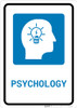 Psychology with Icon Portrait - Wall Sign