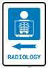 Radiology Left Arrow with Icon Portrait - Wall Sign