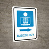 Radiology Right Arrow with Icon Portrait - Wall Sign