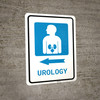 Urology Left Arrow with Icon Portrait - Wall Sign
