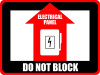 Electrical Panel - Do Not Block Floor Sign (Rectangle) Electrical Panel - Do Not Block Floor Sign (Rectangle)