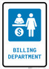 Billing Department with Icon Portrait - Wall Sign Billing Department with Icon Portrait - Wall Sign