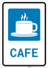 Cafe with Icon Portrait - Wall Sign