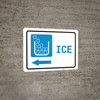 Ice Left Arrow with Icon Landscape - Wall Sign Ice Left Arrow with Icon Landscape - Wall Sign